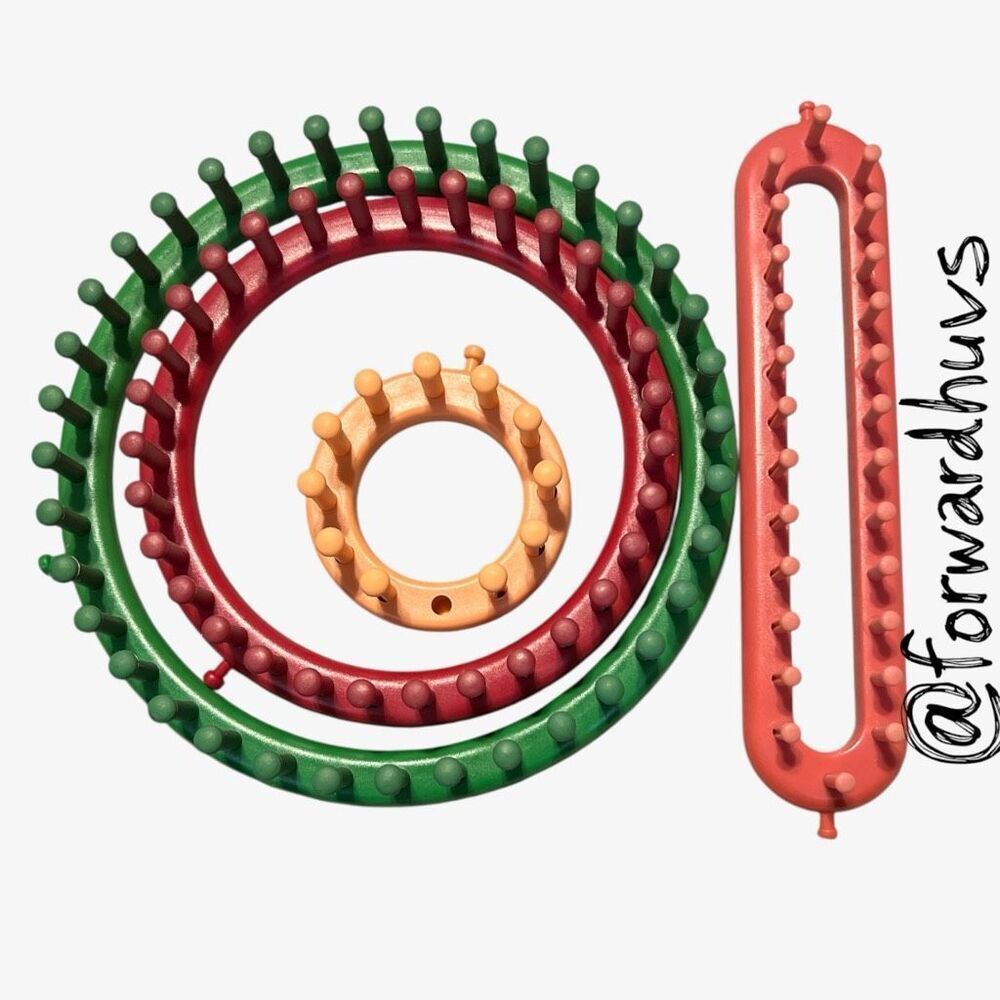 Knifty Knitter Loom Set – Long Loom, Round Looms Flower Loom